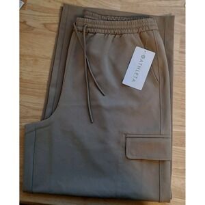 NWT Athleta Promenade Cargo Wide Leg Pant- Size Large Tan